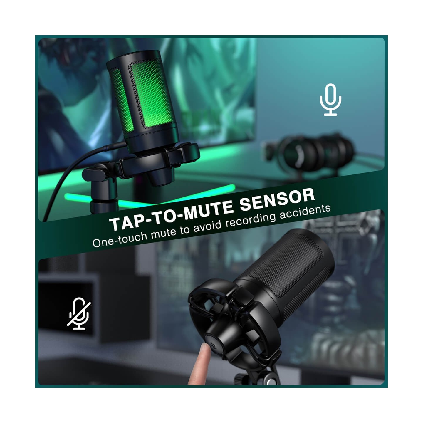 FIFINE AmpliGame A2 – Micro USB à condensateur RGB