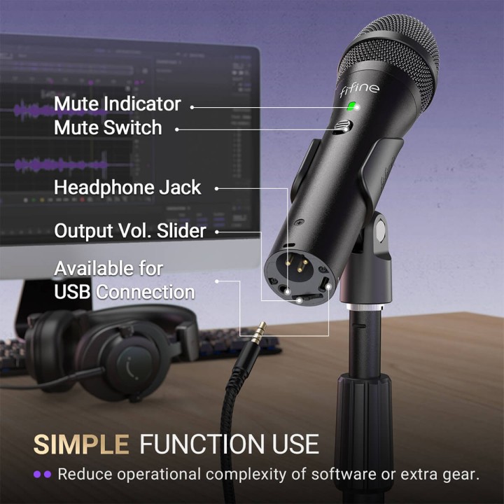 FIFINE AmpliTank Tank2 – Micro dynamique USB/XLR