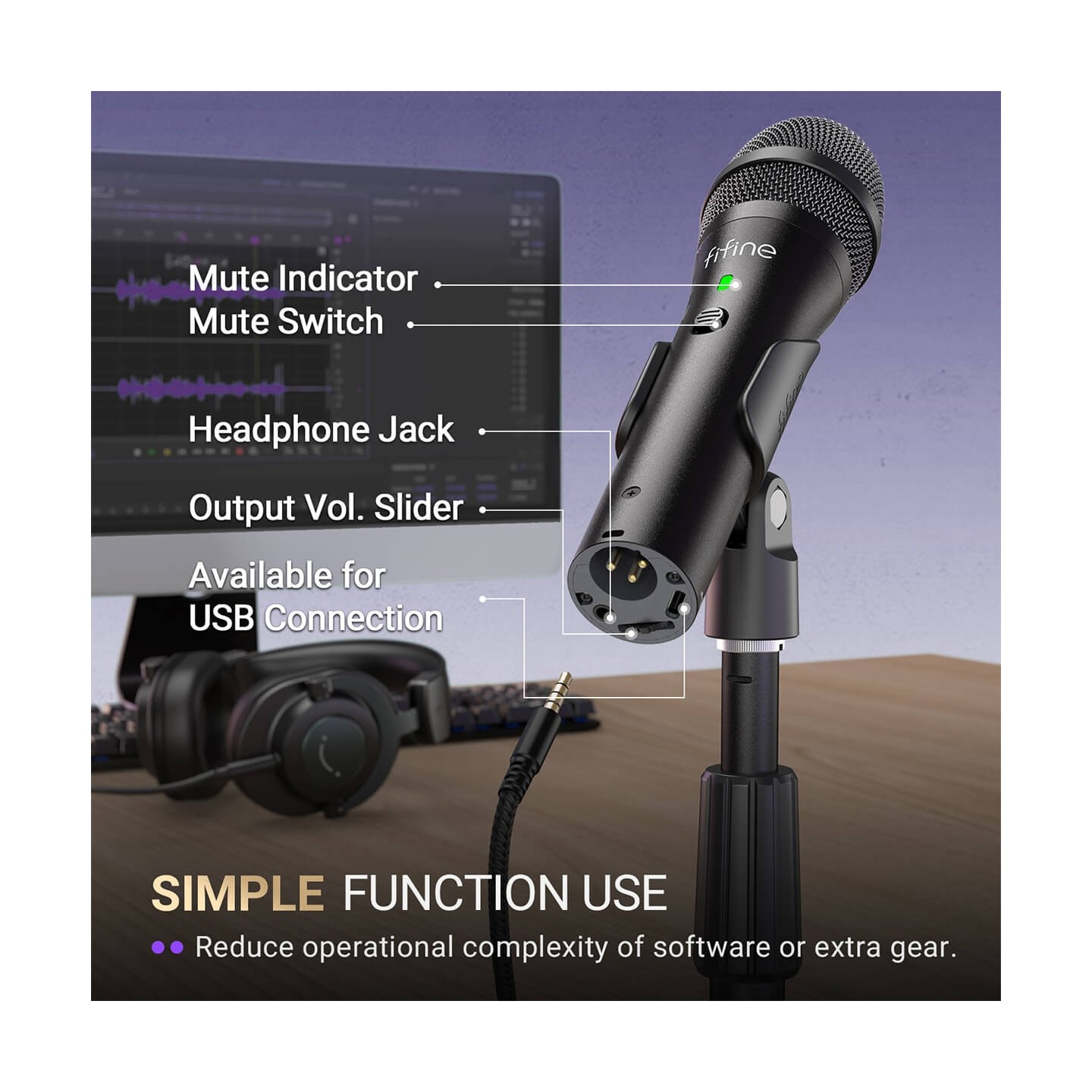FIFINE AmpliTank Tank2 – Micro dynamique USB/XLR