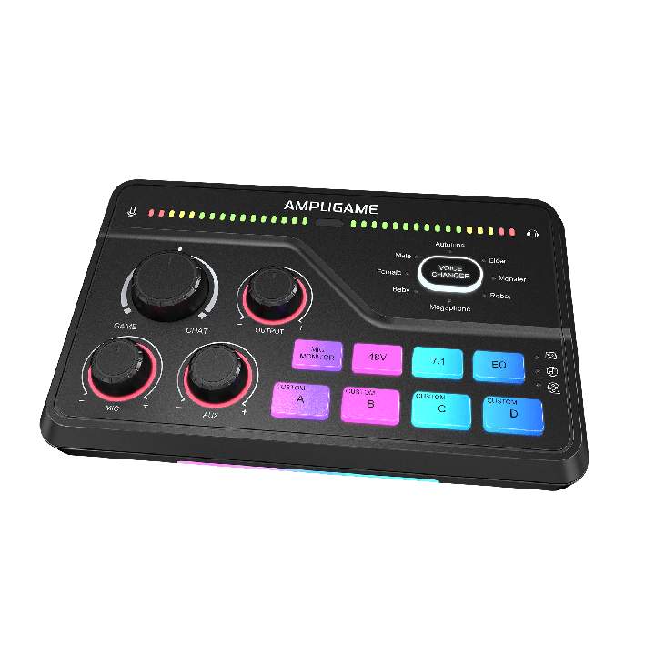 FIFINE AmpliGame SC8 – Mixeur audio gaming RGB