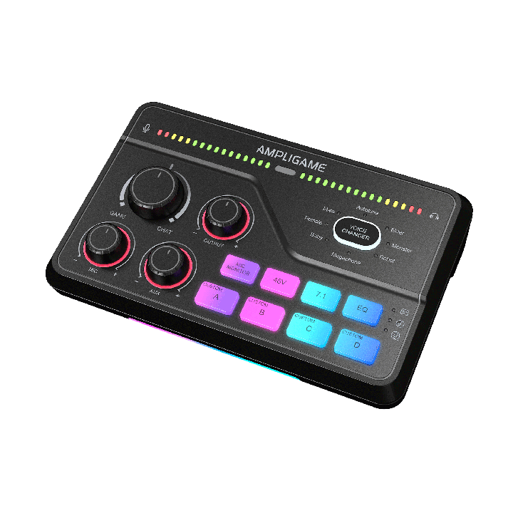 FIFINE AmpliGame SC8 – Mixeur audio gaming RGB