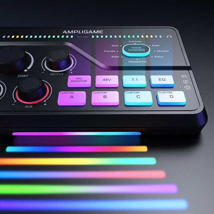 FIFINE AmpliGame SC8 – Mixeur audio gaming RGB