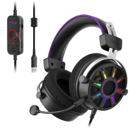 FIFINE AmpliGame H19 – Casque gaming filaire ouvert RGB
