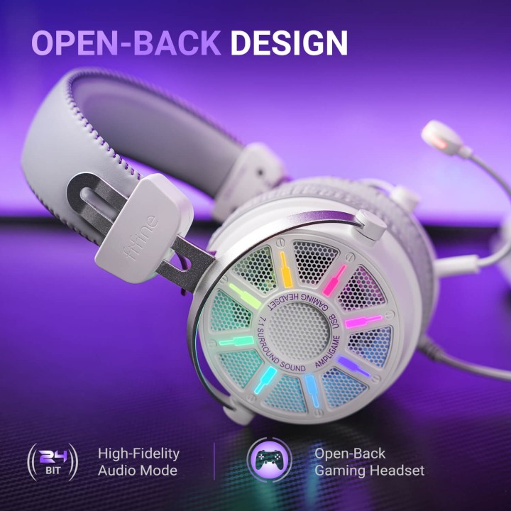 FIFINE AmpliGame H19 – Casque gaming filaire ouvert RGB