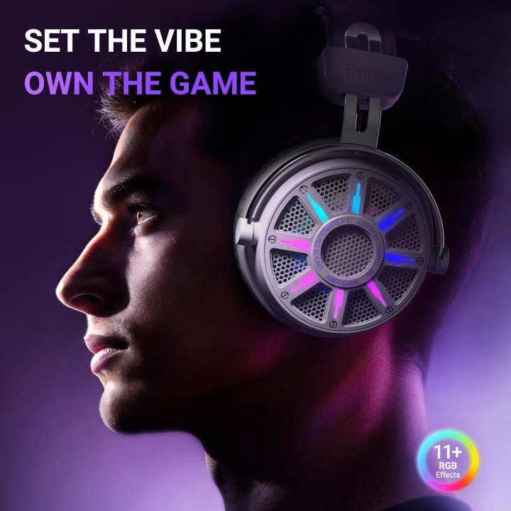 FIFINE AmpliGame H19 – Casque gaming filaire ouvert RGB