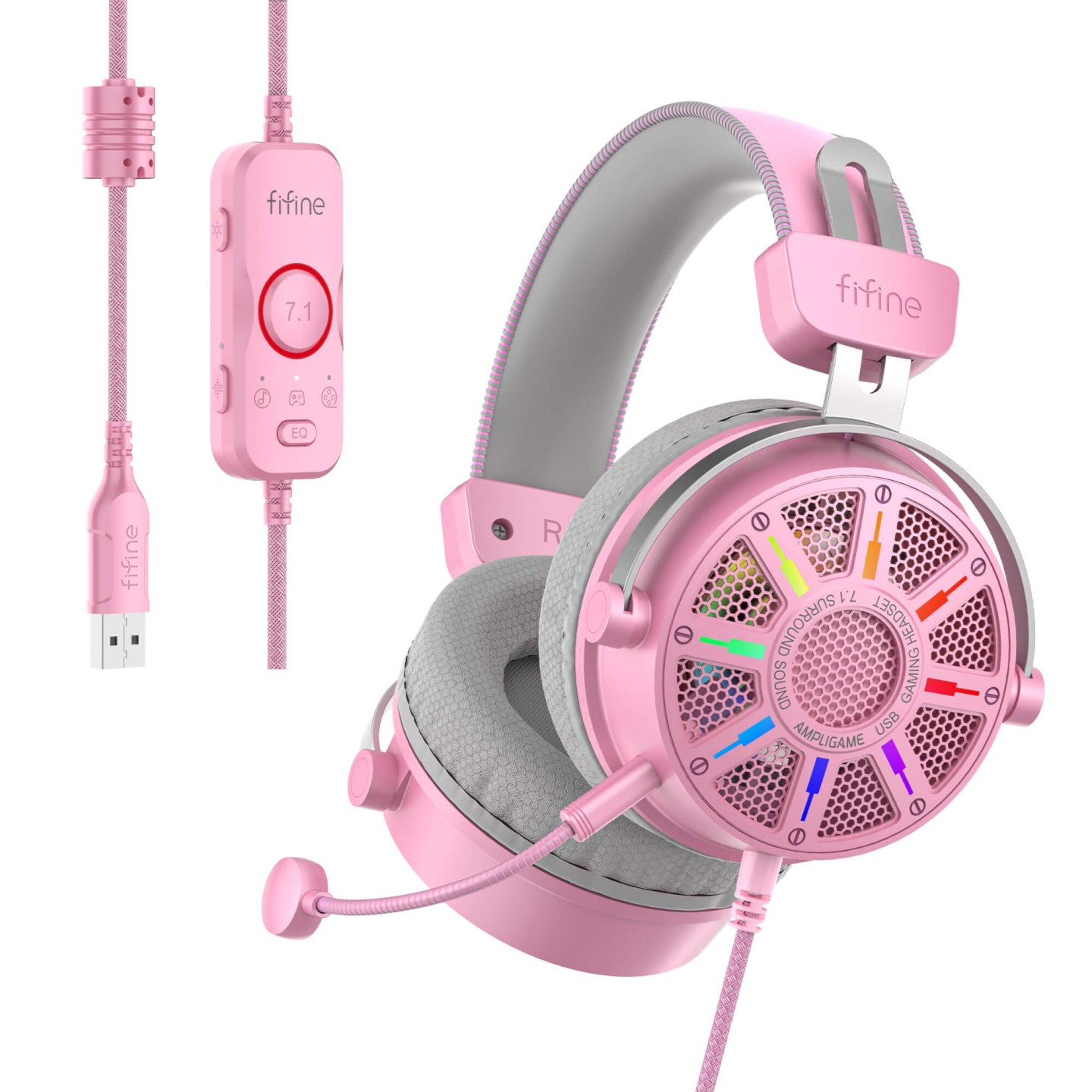 FIFINE AmpliGame H19 – Casque gaming filaire ouvert RGB