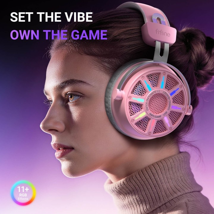 FIFINE AmpliGame H19 – Casque gaming filaire ouvert RGB