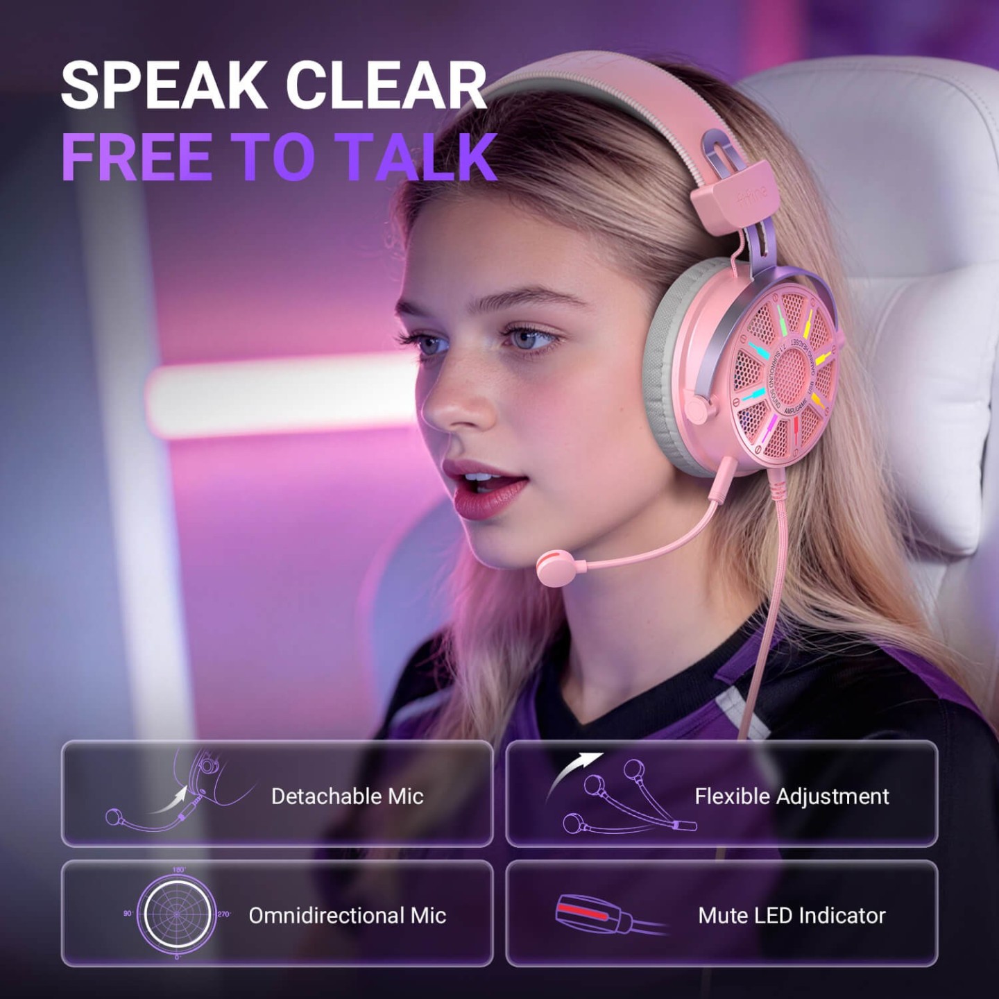 FIFINE AmpliGame H19 – Casque gaming filaire ouvert RGB
