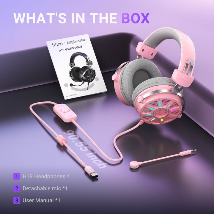 FIFINE AmpliGame H19 – Casque gaming filaire ouvert RGB