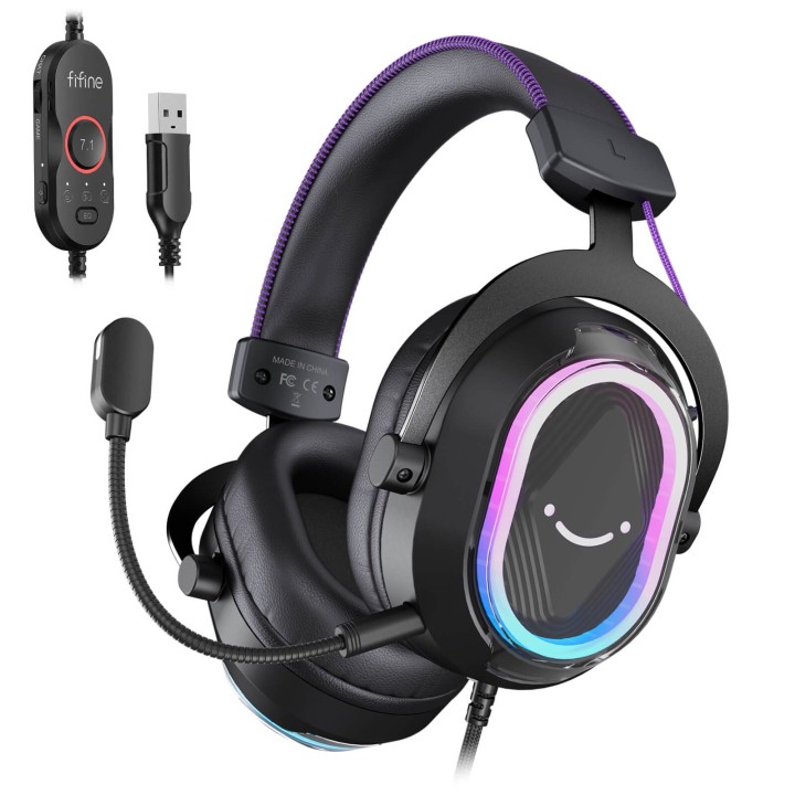 FIFINE AmpliGame H13 – Casque gaming filaire USB RGB
