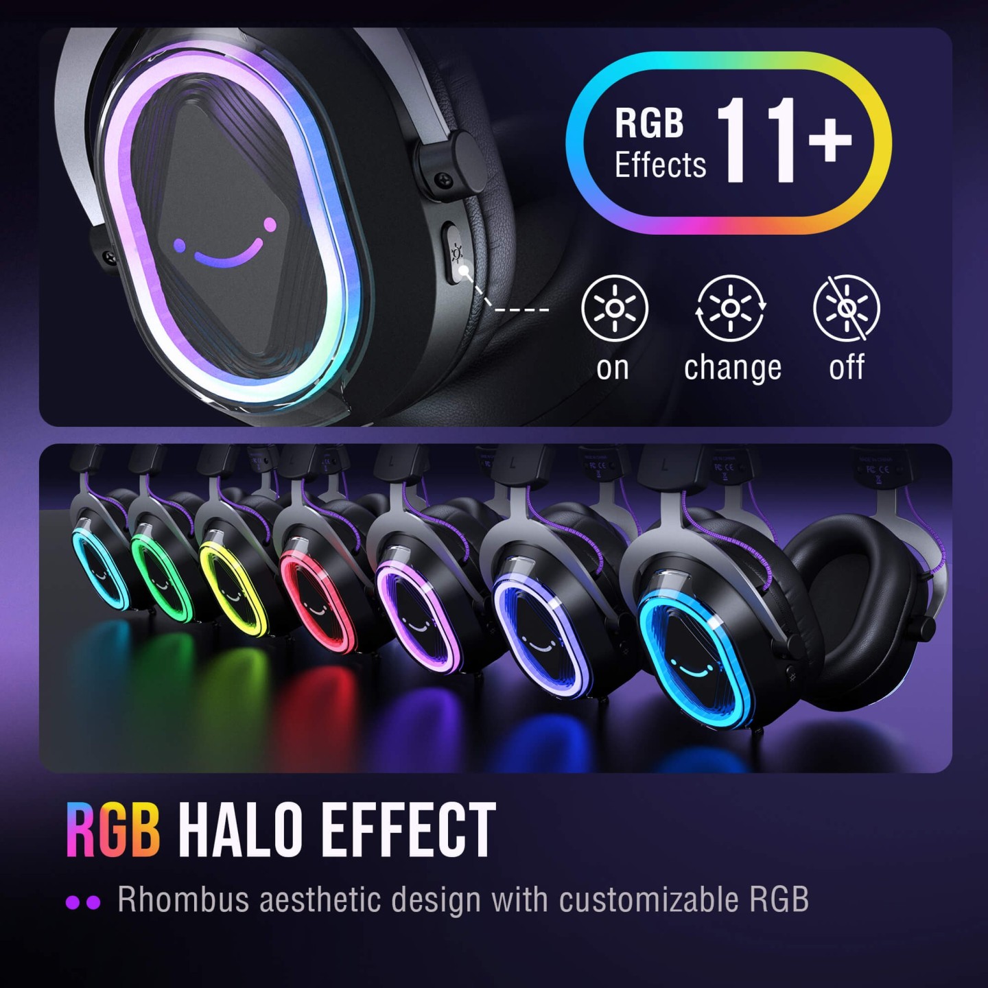 FIFINE AmpliGame H13 – Casque gaming filaire USB RGB