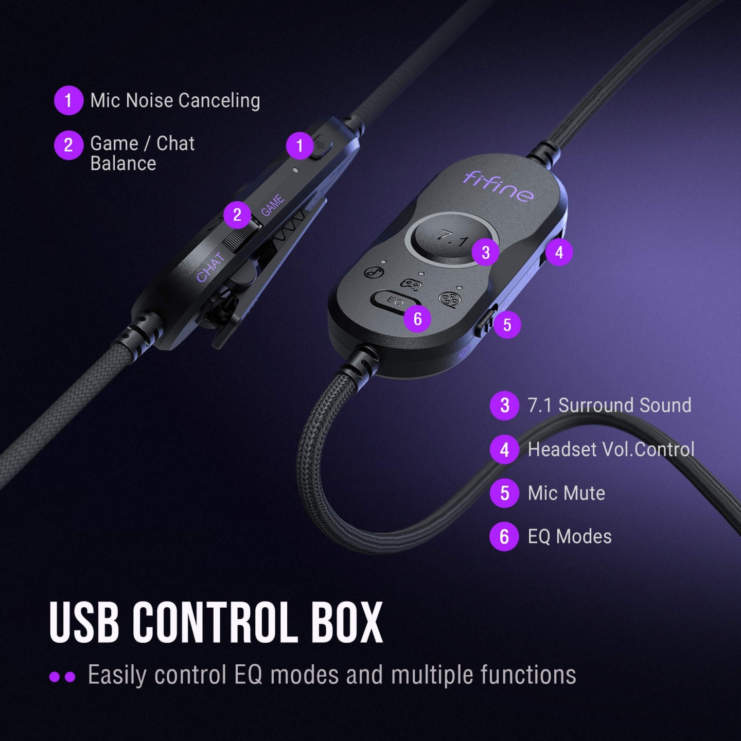 FIFINE AmpliGame H13 – Casque gaming filaire USB RGB