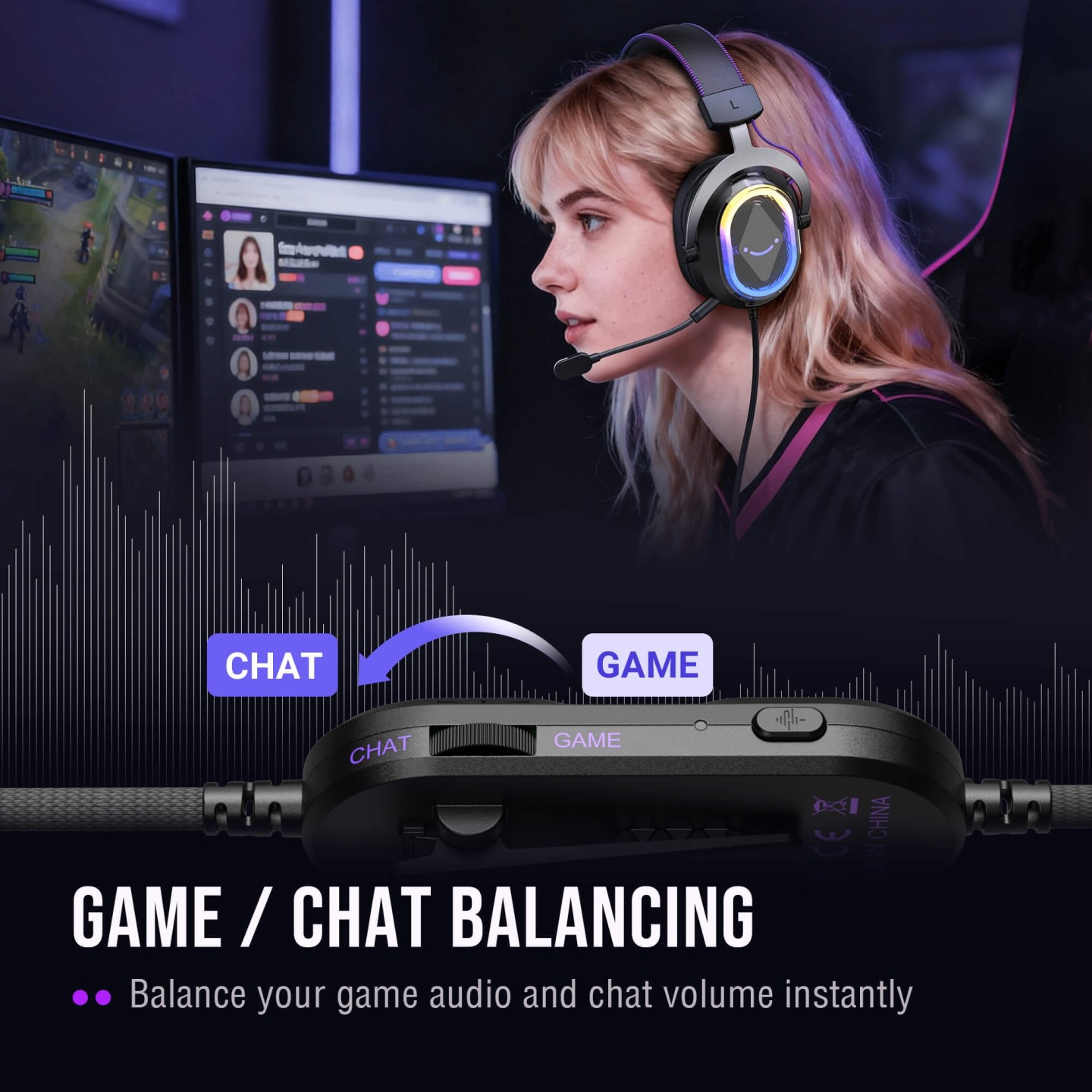 FIFINE AmpliGame H13 – Casque gaming filaire USB RGB