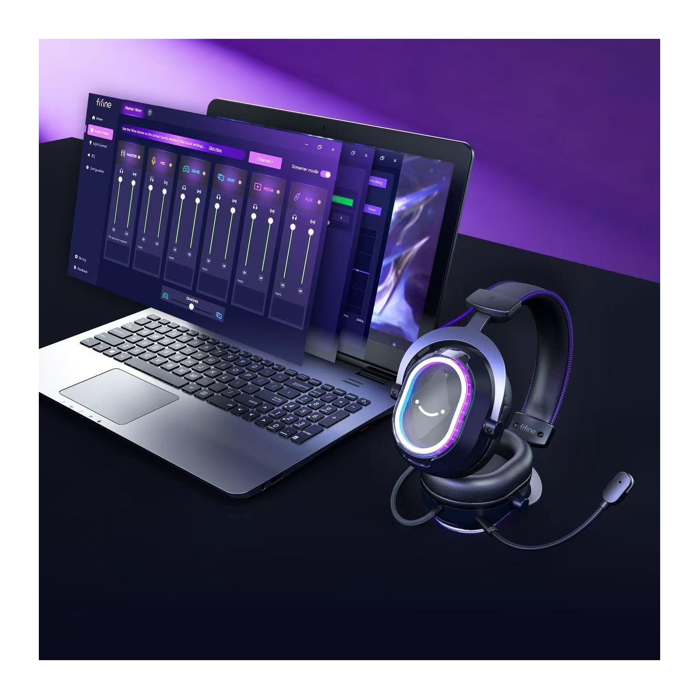 FIFINE AmpliGame H13 – Casque gaming filaire USB RGB