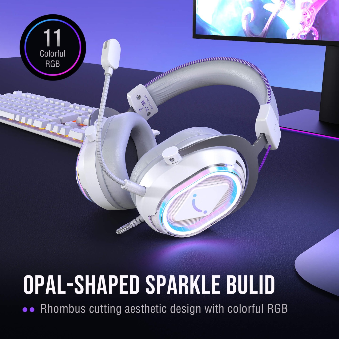 FIFINE AmpliGame H13 – Casque gaming filaire USB RGB