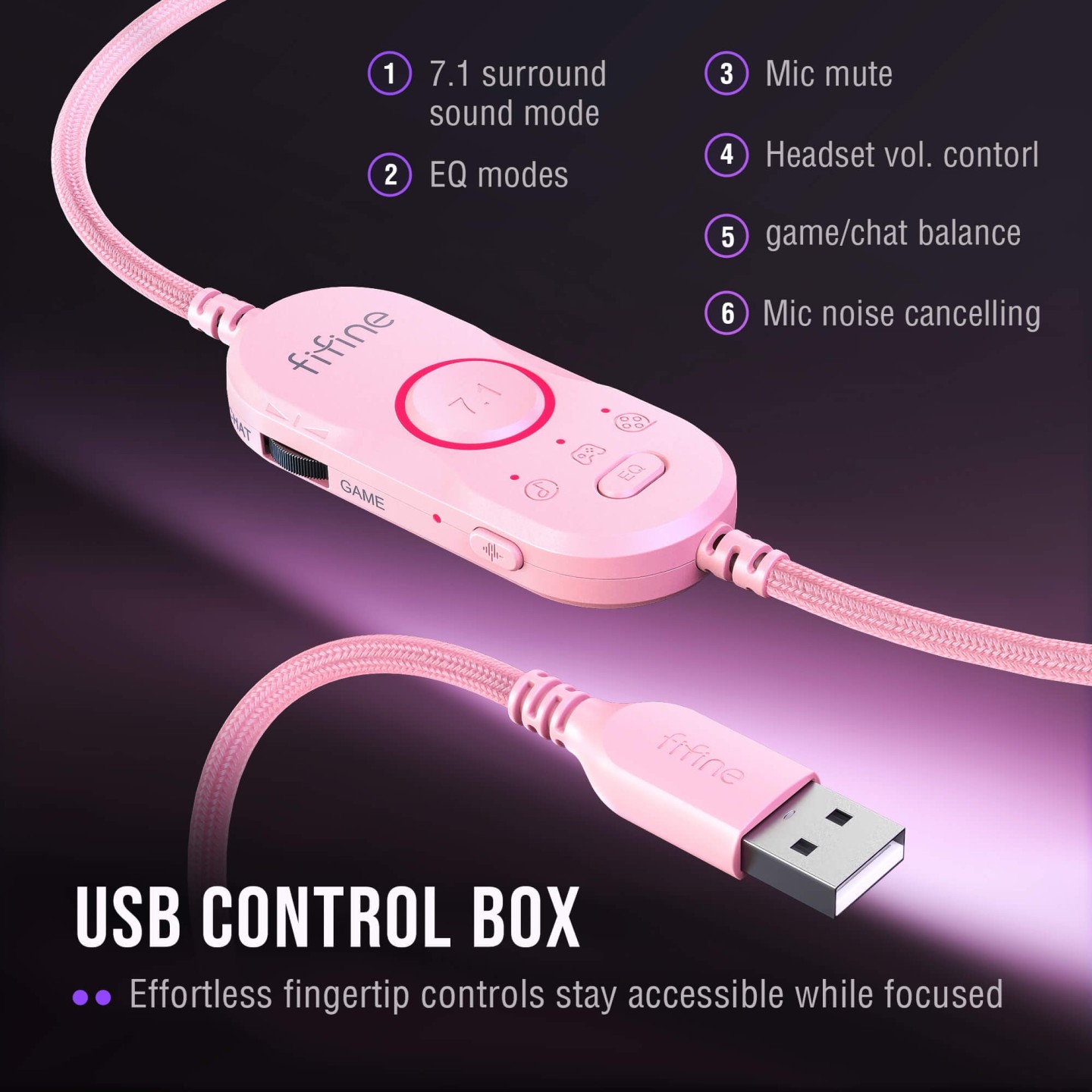 FIFINE AmpliGame H13 – Casque gaming filaire USB RGB