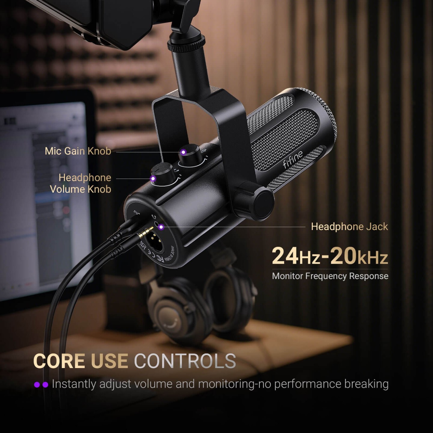 FIFINE AmpliTank Tank6 – Micro dynamique USB/XLR