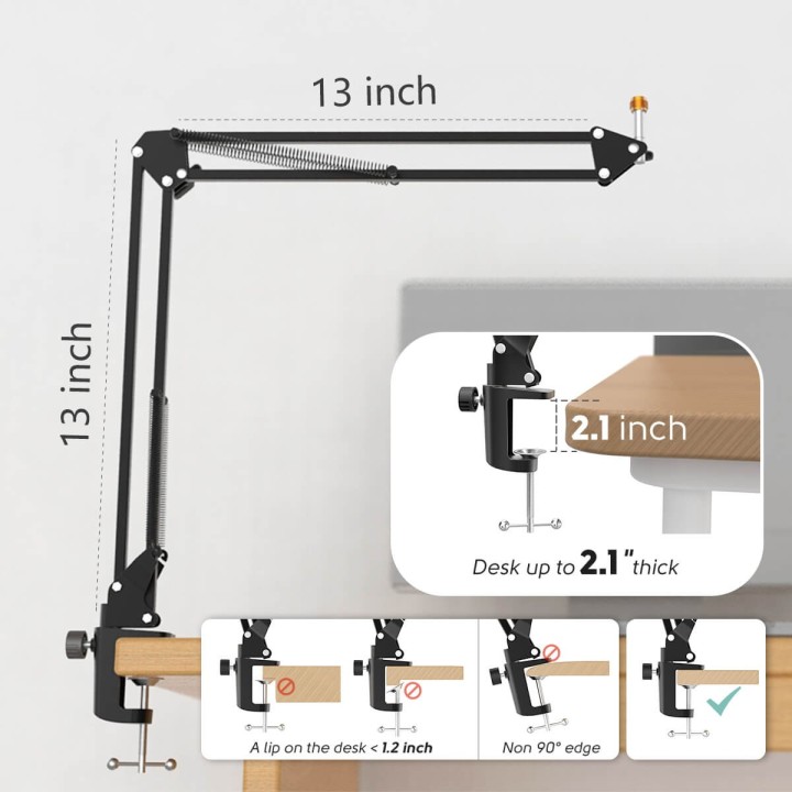 FIFINE CS1 – Bras articulé pour micro