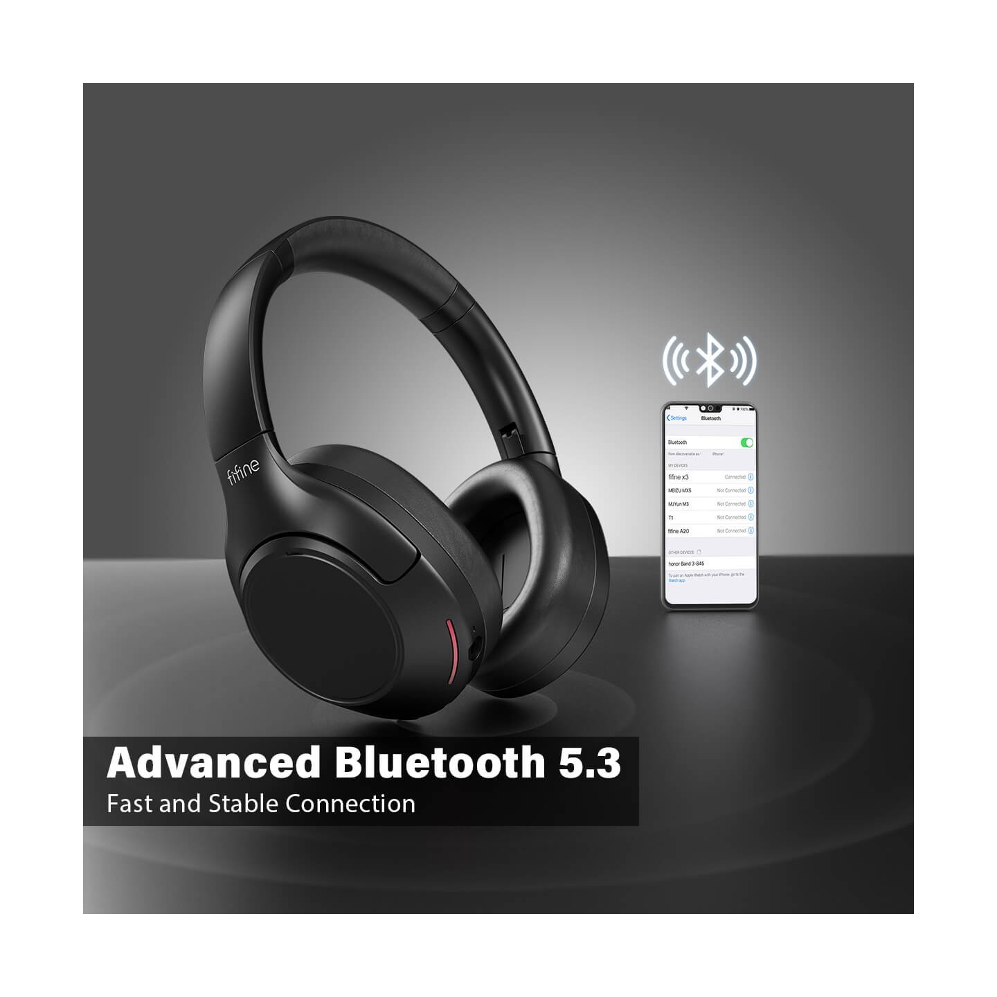 FIFINE X3 – Casque Bluetooth sans fil à réduction de bruit active