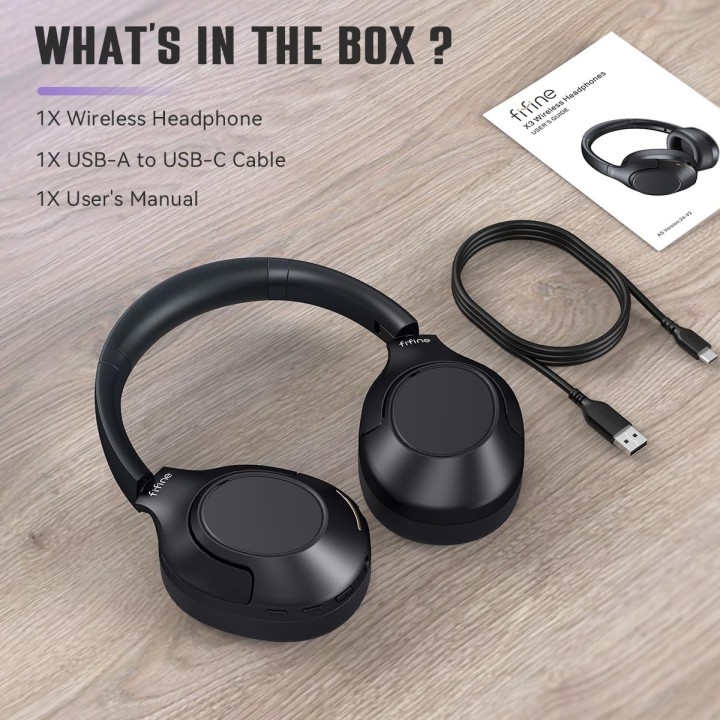 FIFINE X3 – Casque Bluetooth sans fil à réduction de bruit active