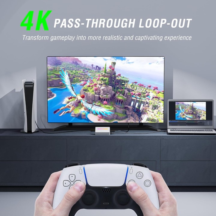 FIFINE AmpliGame V3 – Carte de capture HD 4K/2K/1080p avec RGB