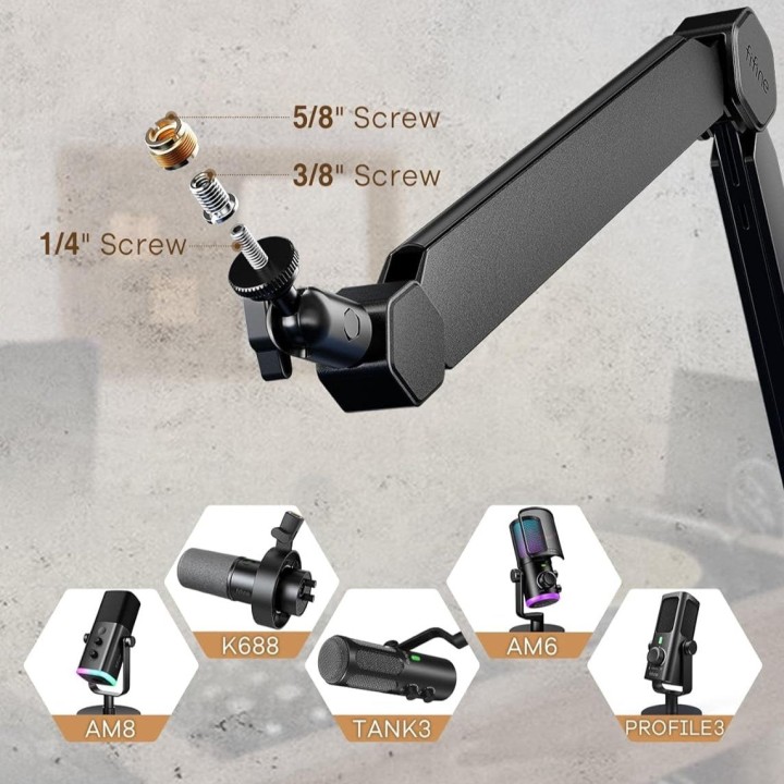 FIFINE BM66 – Bras articulé métallique pour micro