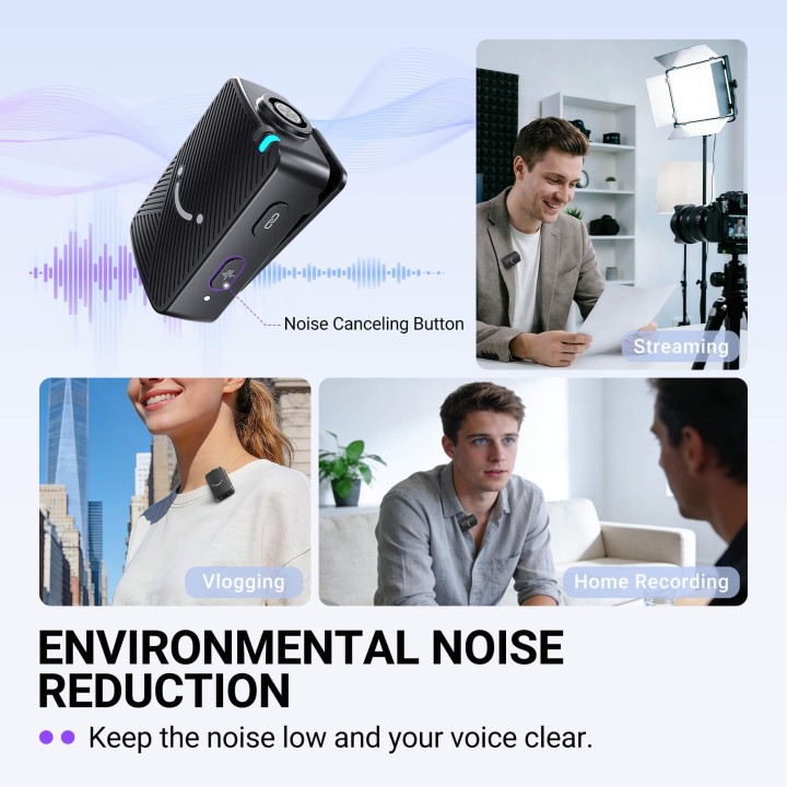 FIFINE M9 – Micros-cravates sans fil doubles avec boîtier de charge