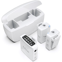 FIFINE M9 – Micros-cravates sans fil doubles avec boîtier de charge