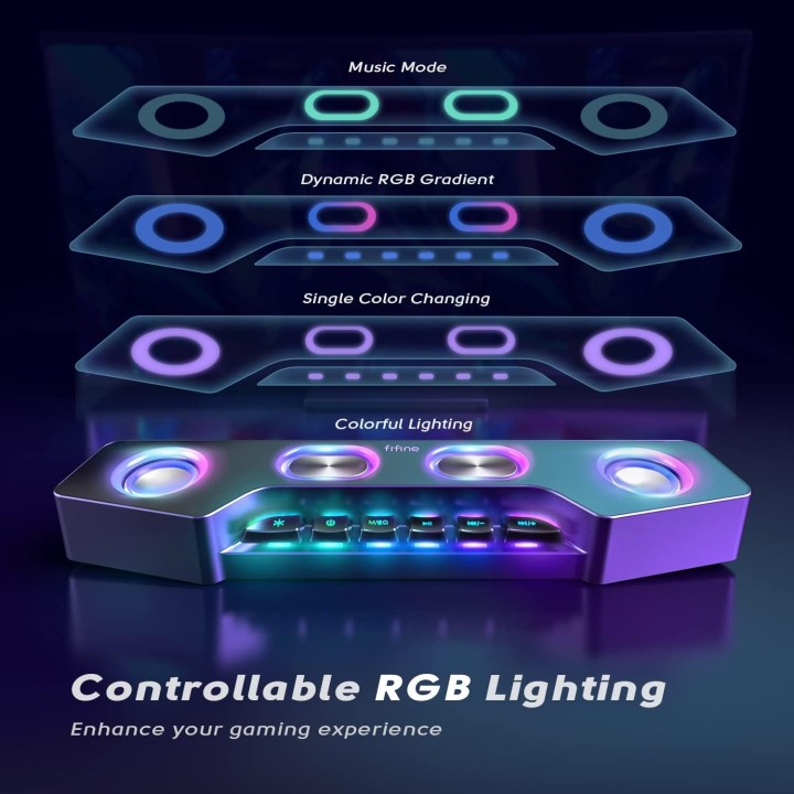 FIFINE AmpliGame A16 – Enceinte Bluetooth RGB