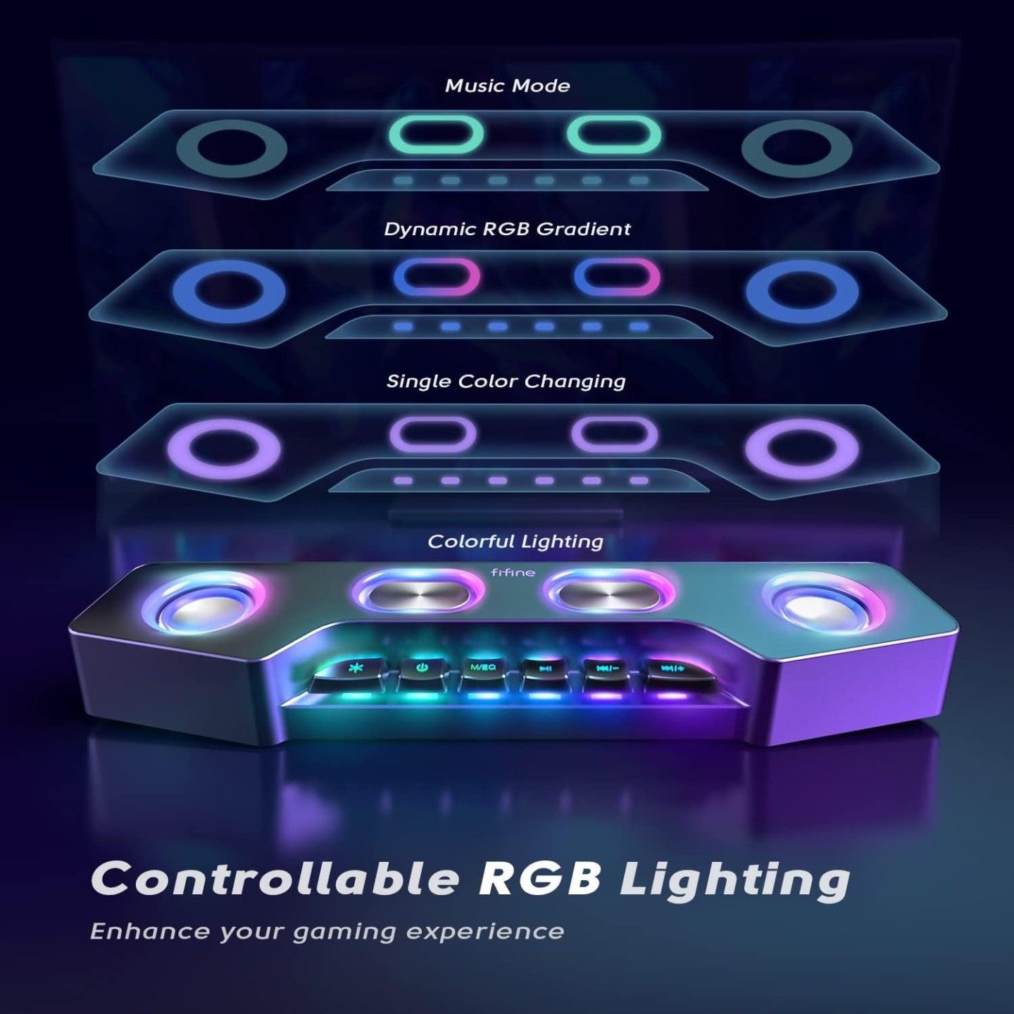 FIFINE AmpliGame A16 – Enceinte Bluetooth RGB