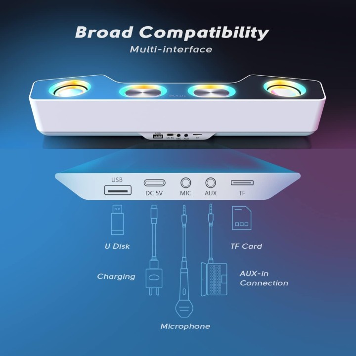FIFINE AmpliGame A16 – Enceinte Bluetooth RGB