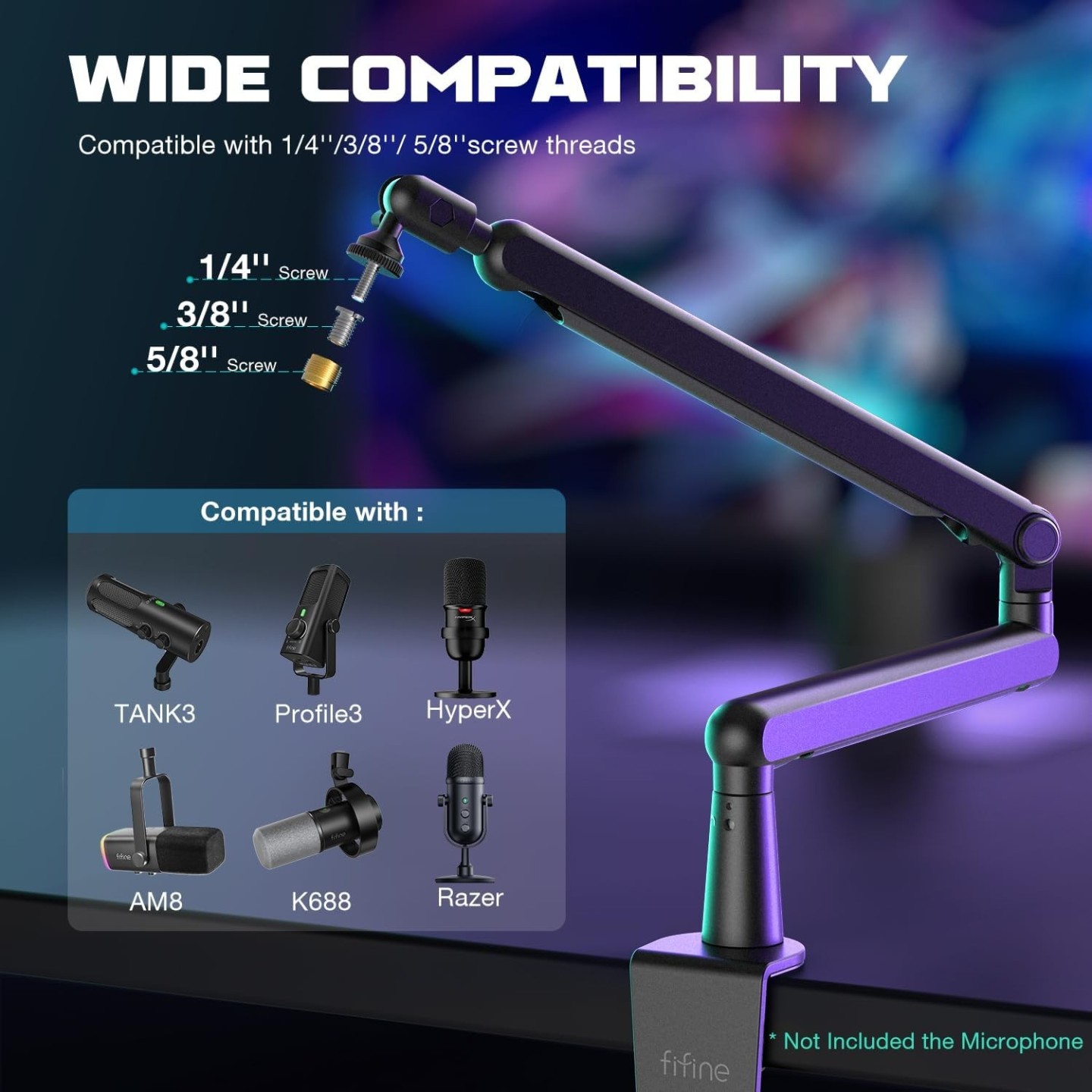 FIFINE BM88 – Bras articulé de micro à profil bas