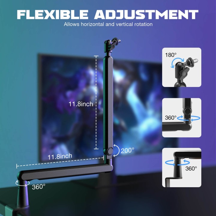 FIFINE BM88 – Bras articulé de micro à profil bas