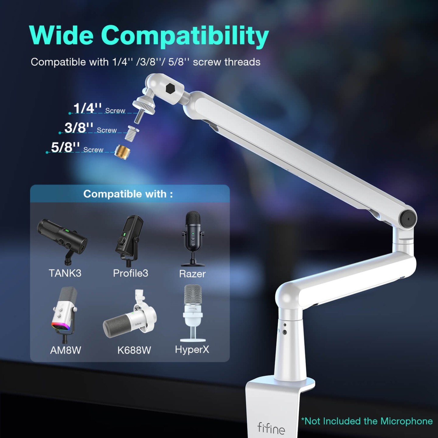 FIFINE BM88 – Bras articulé de micro à profil bas
