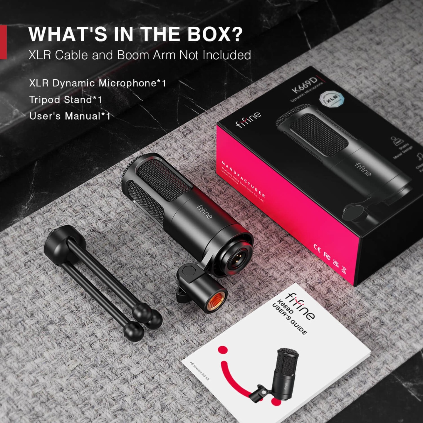 FIFINE K669D – Micro dynamique XLR