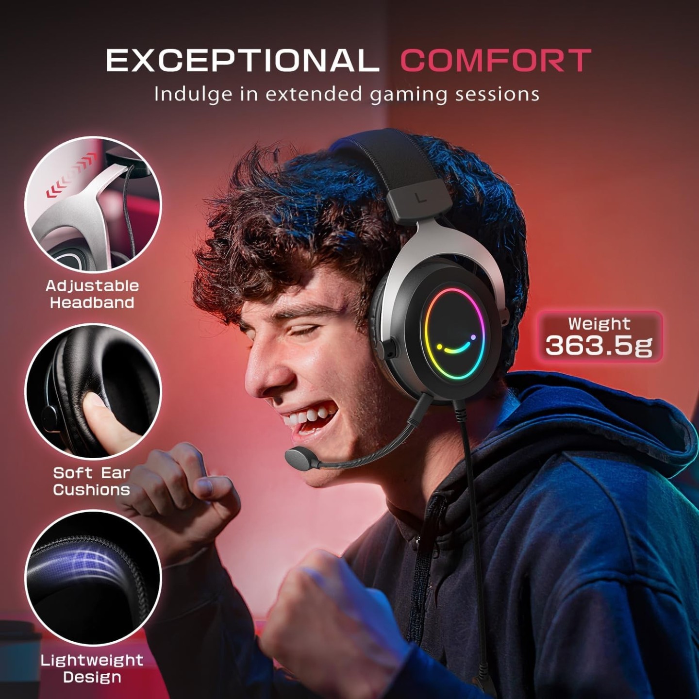 FIFINE AmpliGame H3 – Casque gaming 3,5 mm RGB