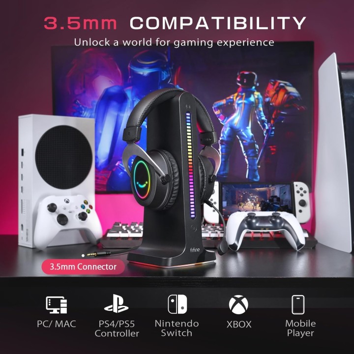 FIFINE AmpliGame H3 – Casque gaming 3,5 mm RGB