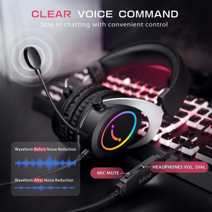FIFINE AmpliGame H3 – Casque gaming 3,5 mm RGB