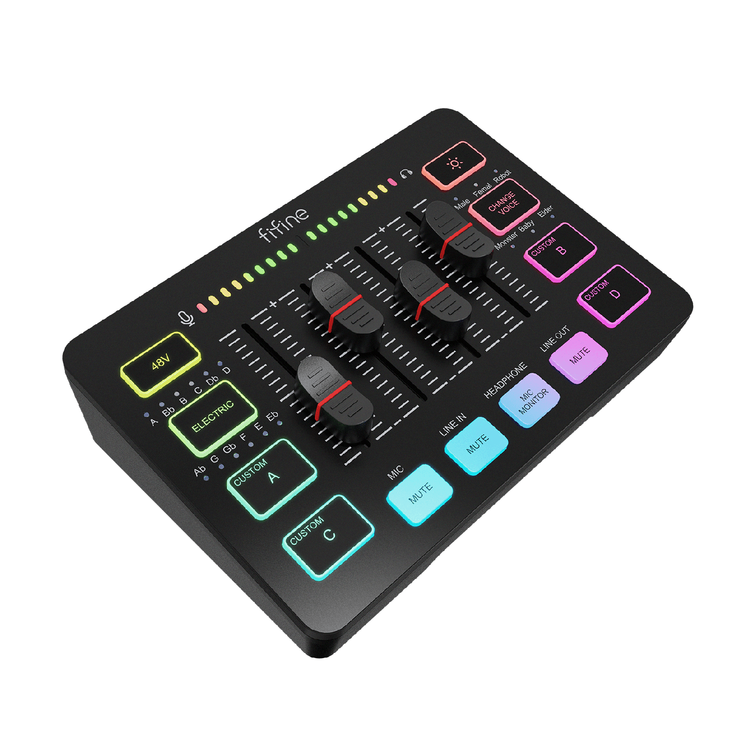 FIFINE AmpliGame SC3 – Mixeur audio gaming RGB