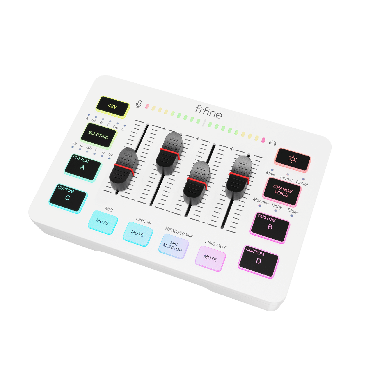 FIFINE AmpliGame SC3 – Mixeur audio gaming RGB