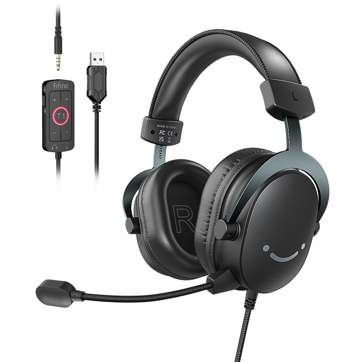 FIFINE AmpliGame H9 – Casque gaming filaire USB/3,5 mm
