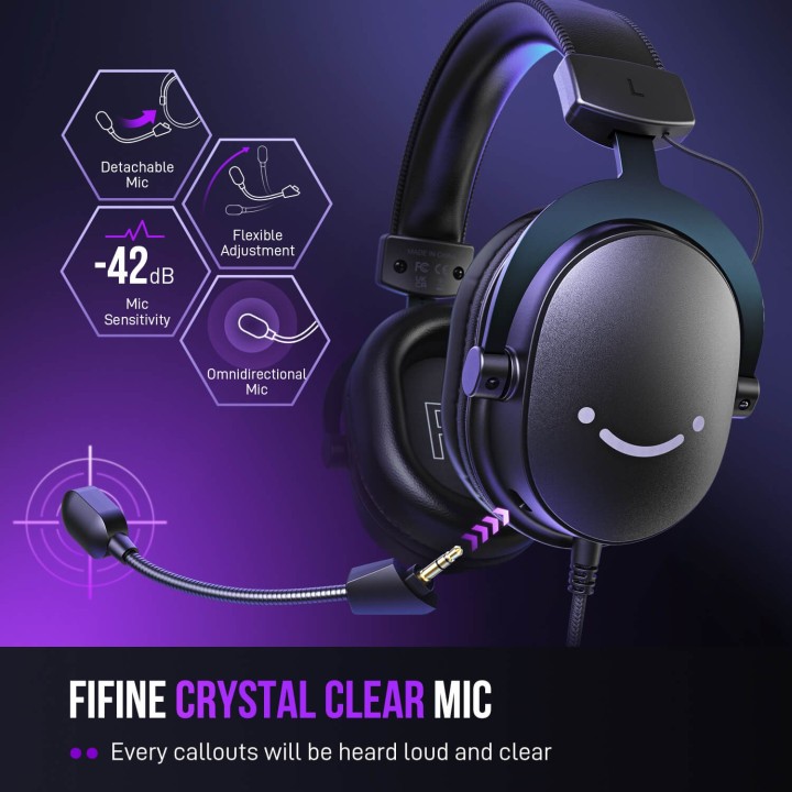 FIFINE AmpliGame H9 – Casque gaming filaire USB/3,5 mm