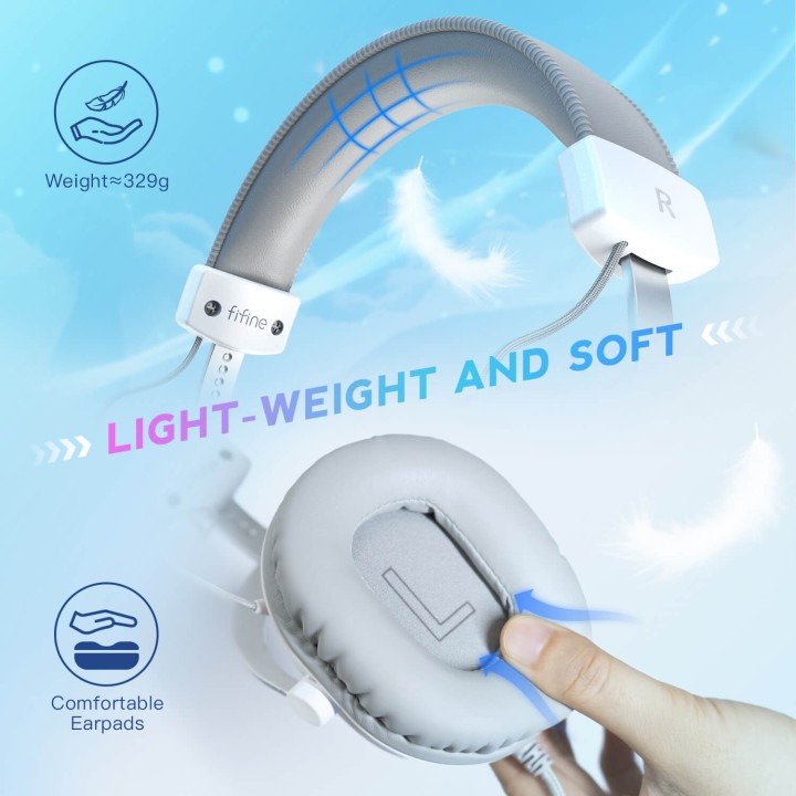 FIFINE AmpliGame H9 – Casque gaming filaire USB/3,5 mm