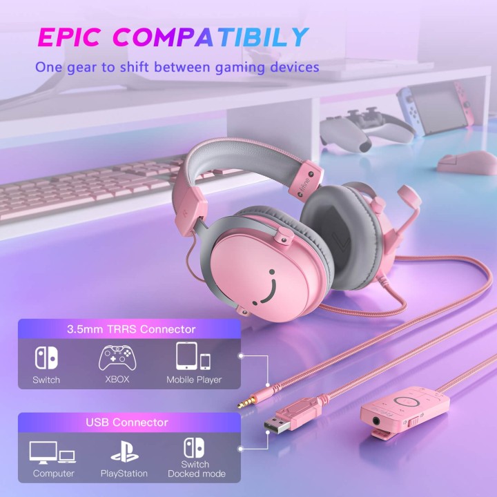 FIFINE AmpliGame H9 – Casque gaming filaire USB/3,5 mm