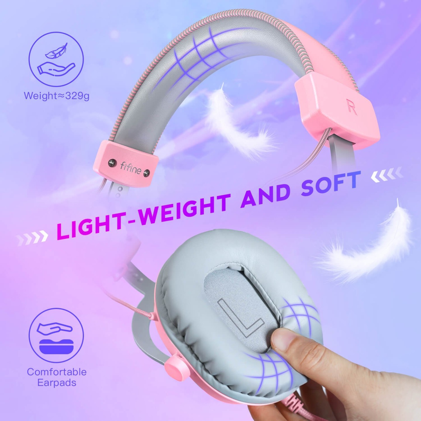 FIFINE AmpliGame H9 – Casque gaming filaire USB/3,5 mm