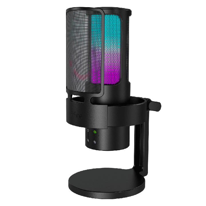 FIFINE AmpliGame A8Plus – Micro à condensateur USB RGB