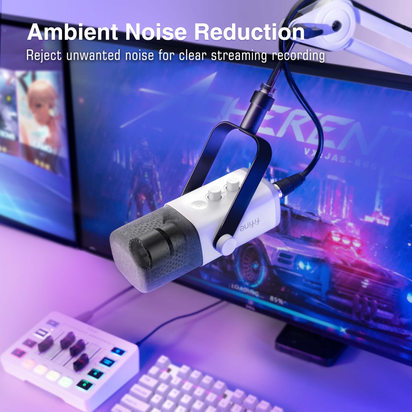 FIFINE AmpliGame AM8 – Micro dynamique USB/XLR RGB
