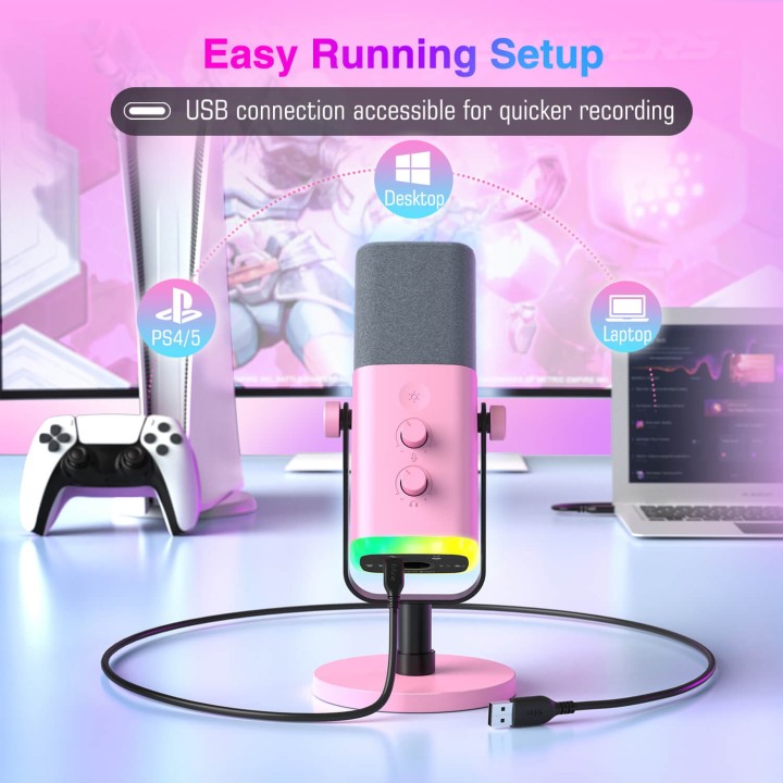 FIFINE AmpliGame AM8 – Micro dynamique USB/XLR RGB