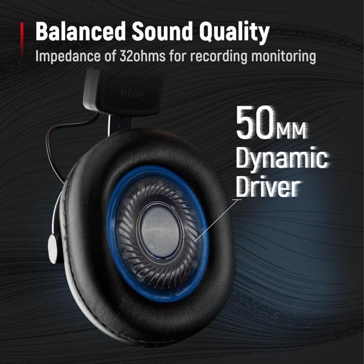 FIFINE H8 – Casque de studio 3,5 mm/6,35 mm