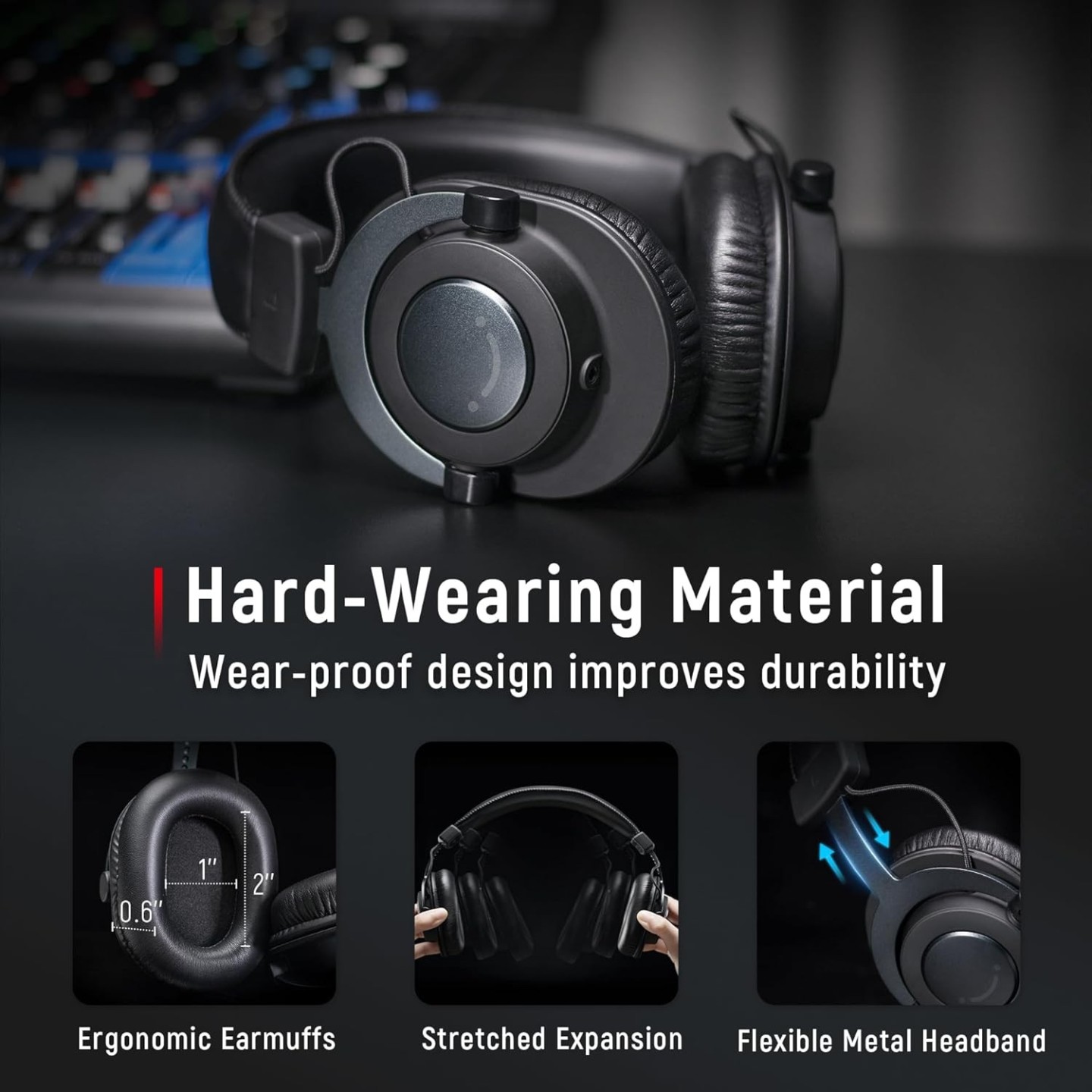 FIFINE H8 – Casque de studio 3,5 mm/6,35 mm